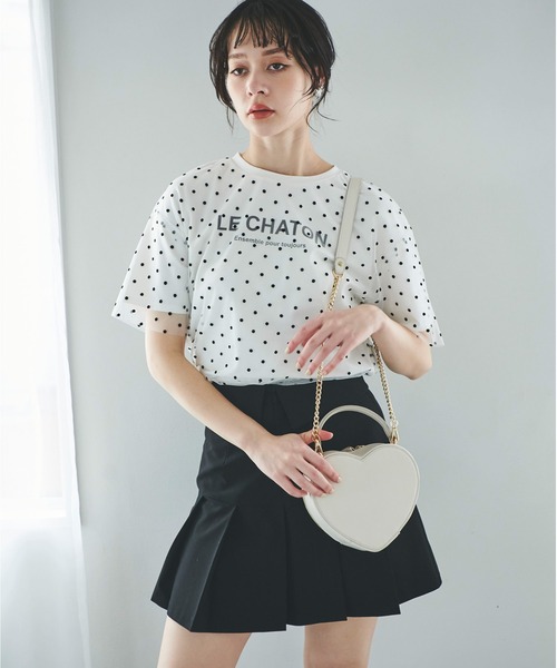 31 Sons de mode（トランテアン　ソン　ドゥ　モード）の「ハートバッグ（ショルダーバッグ・レディース・レッド/オフホワイト/ブラック・フリー）」の9枚目の写真