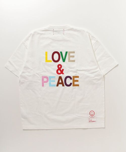 A LOVE MOVEMENT（アラブムーブメント）の「"BASIC SHORT SLEEVE T-SHIRTS ""LOVE & PEACE"""（Tシャツ/カットソー・メンズ・ホワイト・L/XL）」の8枚目の写真