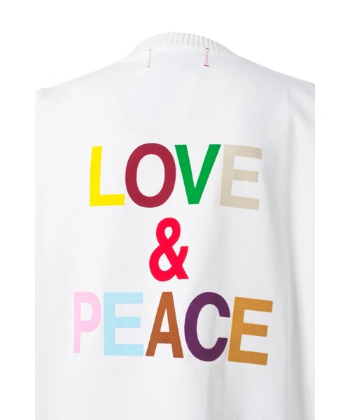 A LOVE MOVEMENT（アラブムーブメント）の「"BASIC SHORT SLEEVE T-SHIRTS ""LOVE & PEACE"""（Tシャツ/カットソー・メンズ・ホワイト・L/XL）」の4枚目の写真