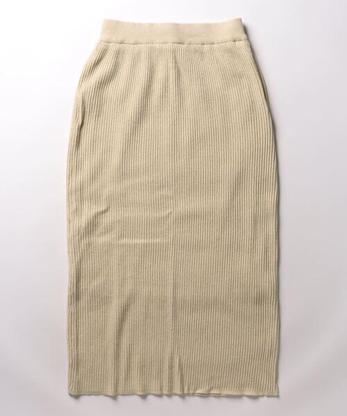 RODEO CROWNS WIDE BOWL（ロデオクラウンズワイドボウル）の「メタリック リブニット スカート（スカート・レディース・杢グレー/ライトイエロー/チャコールグレー・FREE）」の14枚目の写真