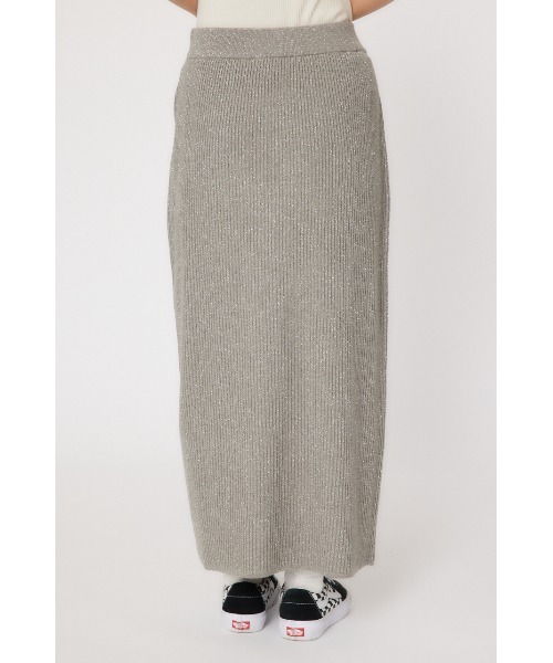 RODEO CROWNS WIDE BOWL（ロデオクラウンズワイドボウル）の「メタリック リブニット スカート（スカート・レディース・杢グレー/ライトイエロー/チャコールグレー・FREE）」の9枚目の写真