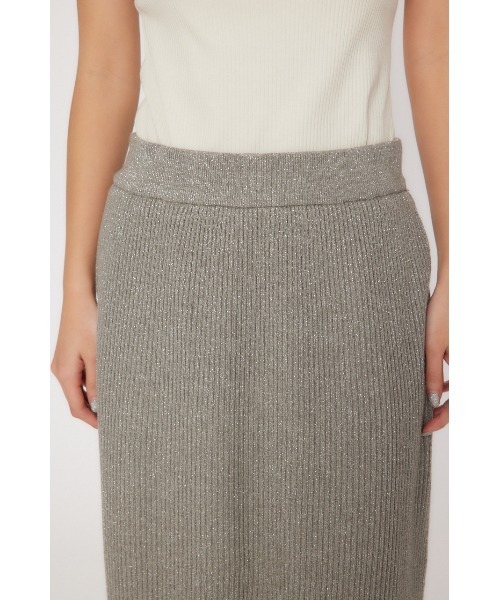 RODEO CROWNS WIDE BOWL（ロデオクラウンズワイドボウル）の「メタリック リブニット スカート（スカート・レディース・杢グレー/ライトイエロー/チャコールグレー・FREE）」の10枚目の写真