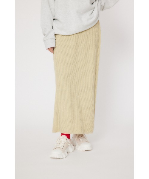 RODEO CROWNS WIDE BOWL（ロデオクラウンズワイドボウル）の「メタリック リブニット スカート（スカート・レディース・杢グレー/ライトイエロー/チャコールグレー・FREE）」の16枚目の写真