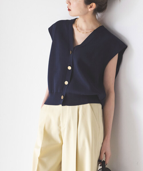 NOBLE/CO/PE ニットベスト Noble（ノーブル）の「CO/PE ニットベスト（ベスト）」 - WEAR