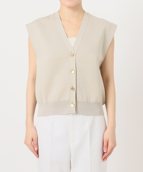 Noble（ノーブル）の「CO/PE ニットベスト（ベスト・レディース・ベージュ/ネイビー・FREE）」の22枚目の写真