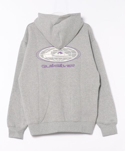Quiksilver(クイックシルバー)の「ON THE GRID HOODIE/クイックシルバーバックプリントジップアップパーカー・フーディー(スウェット・メンズ・グレー/ブラック・MEDIUM/LARGE/X-LARGE)」の3枚目の写真