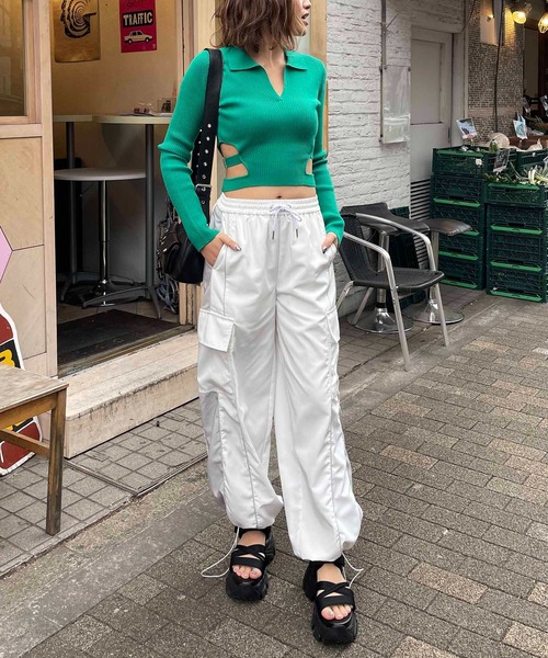 SPIRALGIRL（スパイラルガール）の「ベルクロ厚底スポーツダットサンダル（サンダル・レディース・ブラック・LARGE/MEDIUM）」の5枚目の写真