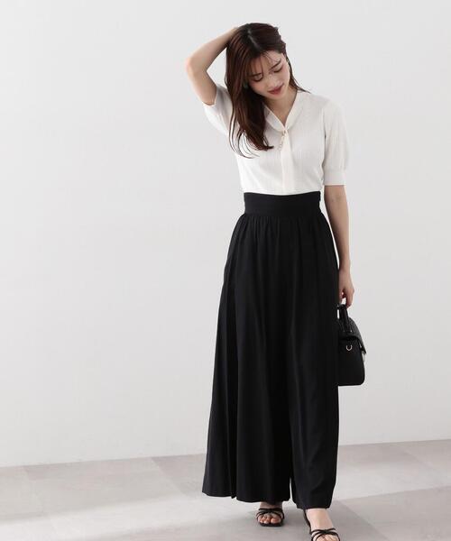 PROPORTION BODY DRESSING(プロポーションボディドレッシング)の「ギャザーガウチョパンツ / 1214130301(その他パンツ・レディース・ブラック/ベージュ/パープル・MEDIUM/SMALL)」の7枚目の写真