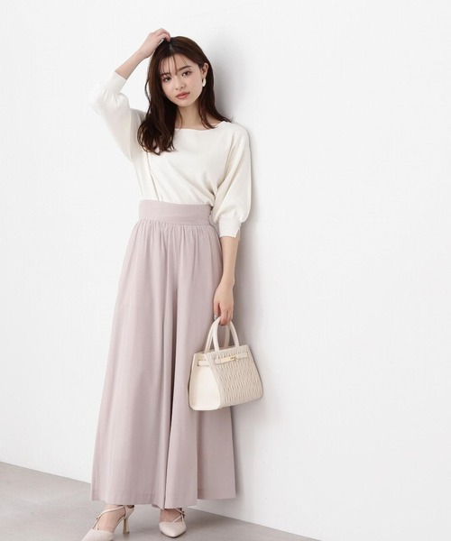 PROPORTION BODY DRESSING(プロポーションボディドレッシング)の「ギャザーガウチョパンツ / 1214130301(その他パンツ・レディース・ブラック/ベージュ/パープル・MEDIUM/SMALL)」の12枚目の写真