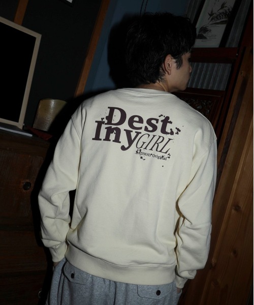 BADWAY（バッドウェイ）の「Vintage PIERO sweat（スウェット・メンズ・アイボリー/ブラック・MEDIUM）」の2枚目の写真