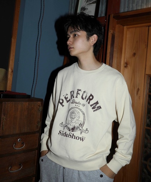 BADWAY（バッドウェイ）の「Vintage PIERO sweat（スウェット・メンズ・アイボリー/ブラック・MEDIUM）」の4枚目の写真