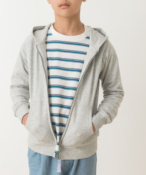 URBAN RESEARCH DOORS（アーバンリサーチドアーズ）の「裏毛ジップパーカー(KIDS)（パーカー・キッズ・ブルー/グレー・150）」の13枚目の写真