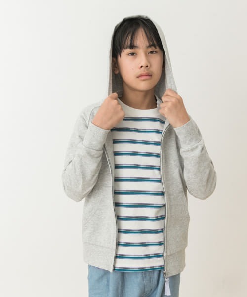 URBAN RESEARCH DOORS（アーバンリサーチドアーズ）の「裏毛ジップパーカー(KIDS)（パーカー・キッズ・ブルー/グレー・150）」の16枚目の写真
