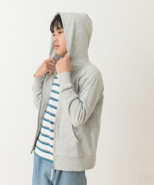 URBAN RESEARCH DOORS（アーバンリサーチドアーズ）の「裏毛ジップパーカー(KIDS)（パーカー・キッズ・ブルー/グレー・150）」の9枚目の写真