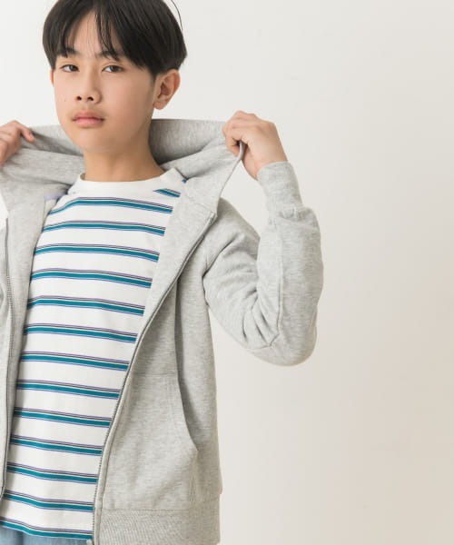 URBAN RESEARCH DOORS（アーバンリサーチドアーズ）の「裏毛ジップパーカー(KIDS)（パーカー・キッズ・ブルー/グレー・150）」の20枚目の写真