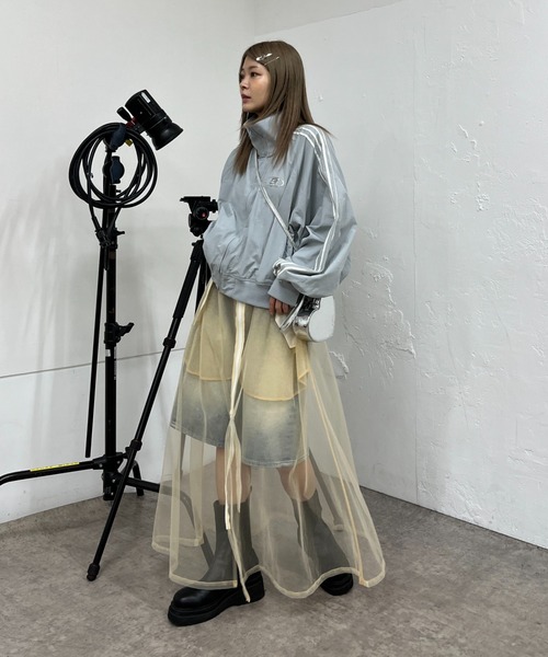 Six M（シックスエム）の「【Six M/シックスエム】チュールロングスカート（スカート・レディース・ライトベージュ/ブラック/ライトグレー・FREE）」の7枚目の写真