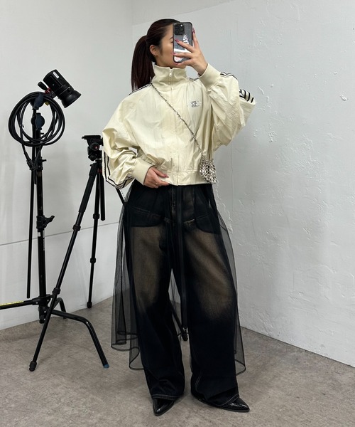 Six M（シックスエム）の「【Six M/シックスエム】チュールロングスカート（スカート・レディース・ライトベージュ/ブラック/ライトグレー・FREE）」の4枚目の写真