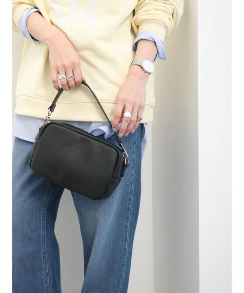 Samansa Mos2 blue(サマンサモスモスブルー)の「ワイドベルトショルダーバッグ(ハンドバッグ・レディース・キナリ/モカ/ブラック・F)」の8枚目の写真