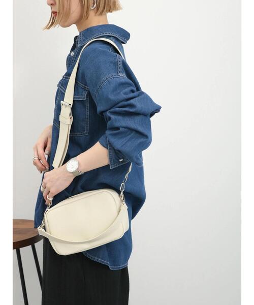 Samansa Mos2 blue(サマンサモスモスブルー)の「ワイドベルトショルダーバッグ(ハンドバッグ・レディース・キナリ/モカ/ブラック・F)」の19枚目の写真