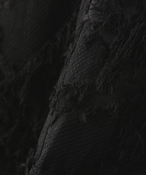 DROIT BELLO(ドロイトベロ)の「DROIT BELLO(ドロイトベロ)カットジャガードシャツジャケット(その他アウター・レディース・ブラック/アイボリー・F)」の7枚目の写真