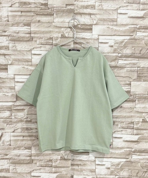 うさとの服【キーネック生成りカットソー】ussato うさとの服【キーネック生成りカットソー】ussato