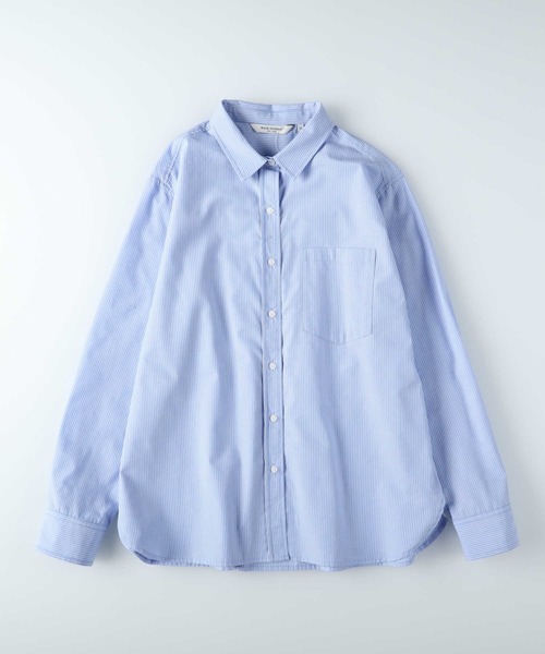 BACK NUMBER（バックナンバー）の「【BACK NUMBER】ブロードレギュラー長袖シャツ（シャツ/ブラウス・レディース・ホワイト×ブルー/ホワイト×ネイビー・M/L）」の11枚目の写真