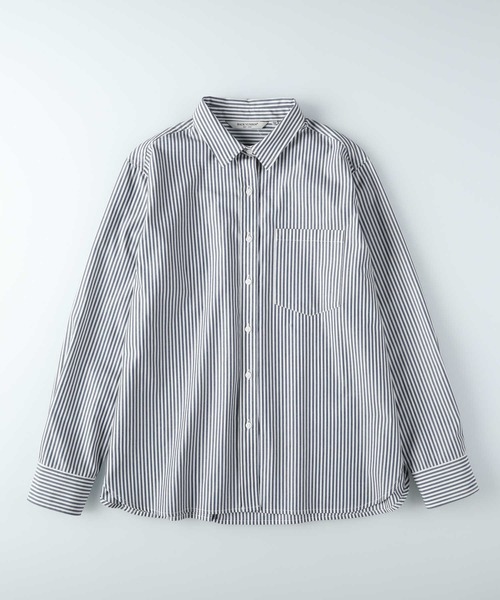 BACK NUMBER（バックナンバー）の「【BACK NUMBER】ブロードレギュラー長袖シャツ（シャツ/ブラウス・レディース・ホワイト×ブルー/ホワイト×ネイビー・M/L）」の12枚目の写真