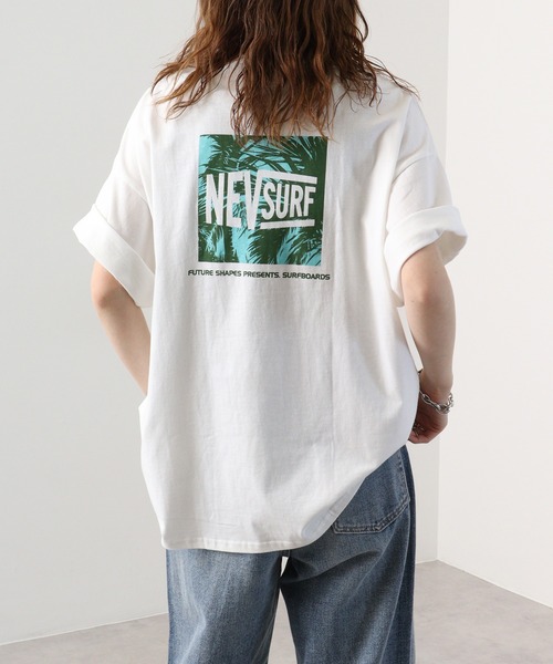 FUNALIVE（ファンアライブ）の「NEVプリントビッグTシャツ（Tシャツ/カットソー・メンズ・ベージュ/チャコール/ミント/ネイビー/ホワイト系その他/グリーン/ホワイト系1/ホワイト系2/オレンジ/ブラック系/ベージュ系/グリーン系/オフホワイト/ホワイト系その他2/チャコールグレー/ブラック/ブラック系その他3/ブラック系その他5/ホワイト系6/ベージュ系その他2/ネイビー系1/ブラック系その他4/ホワイト系7/ホワイト系8・M/L/XL）」の3枚目の写真