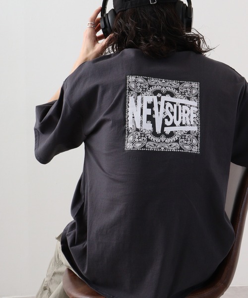 FUNALIVE（ファンアライブ）の「NEVプリントビッグTシャツ（Tシャツ/カットソー・メンズ・ベージュ/チャコール/ミント/ネイビー/ホワイト系その他/グリーン/ホワイト系1/ホワイト系2/オレンジ/ブラック系/ベージュ系/グリーン系/オフホワイト/ホワイト系その他2/チャコールグレー/ブラック/ブラック系その他3/ブラック系その他5/ホワイト系6/ベージュ系その他2/ネイビー系1/ブラック系その他4/ホワイト系7/ホワイト系8・M/L/XL）」の16枚目の写真