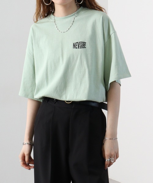 FUNALIVE（ファンアライブ）の「NEVプリントビッグTシャツ（Tシャツ/カットソー・メンズ・ベージュ/チャコール/ミント/ネイビー/ホワイト系その他/グリーン/ホワイト系1/ホワイト系2/オレンジ/ブラック系/ベージュ系/グリーン系/オフホワイト/ホワイト系その他2/チャコールグレー/ブラック/ブラック系その他3/ブラック系その他5/ホワイト系6/ベージュ系その他2/ネイビー系1/ブラック系その他4/ホワイト系7/ホワイト系8・M/L/XL）」の21枚目の写真
