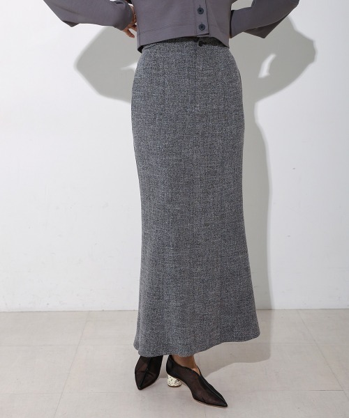 CIEL'AIR（シエルエアー）の「SLIT SKIRT（スカート・レディース・アイボリー/グレー・L/M）」の2枚目の写真