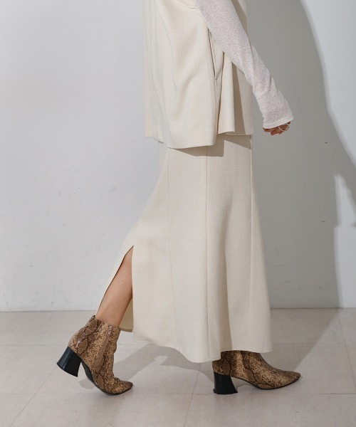 CIEL'AIR（シエルエアー）の「SLIT SKIRT（スカート・レディース・アイボリー/グレー・L/M）」の19枚目の写真
