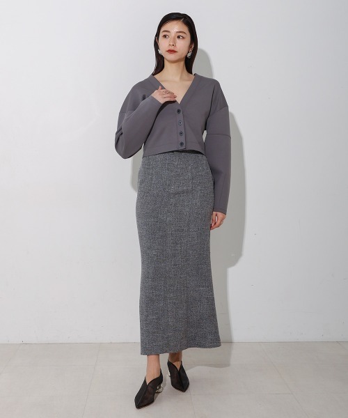 CIEL'AIR（シエルエアー）の「SLIT SKIRT（スカート・レディース・アイボリー/グレー・L/M）」の14枚目の写真