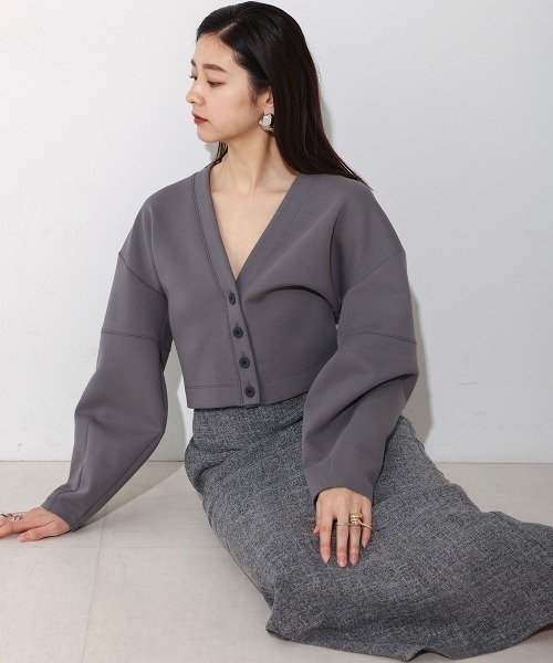 CIEL'AIR（シエルエアー）の「SLIT SKIRT（スカート・レディース・アイボリー/グレー・L/M）」の17枚目の写真