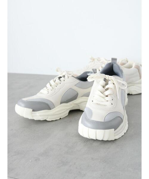Lugnoncure（ルノンキュール）の「スニーカー（スニーカー・レディース・モカ/オフホワイト/グレー・M/L）」の4枚目の写真