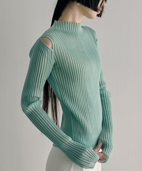 sorin ラメ　ニット SORIN（ソリン ）の「Sheer Lame Rib Top（ニット/セーター