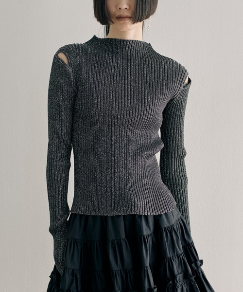 sorin ラメ　ニット SORIN（ソリン ）の「Sheer Lame Rib Top（ニット/セーター
