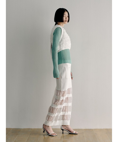 SORIN（ソリン　）の「Sheer Lame Rib Top（ニット/セーター・レディース・ミント/ブラック/シルバー・38）」の21枚目の写真