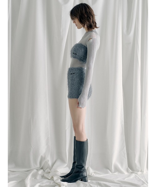 SORIN（ソリン　）の「Sheer Lame Rib Top（ニット/セーター・レディース・ミント/ブラック/シルバー・38）」の8枚目の写真