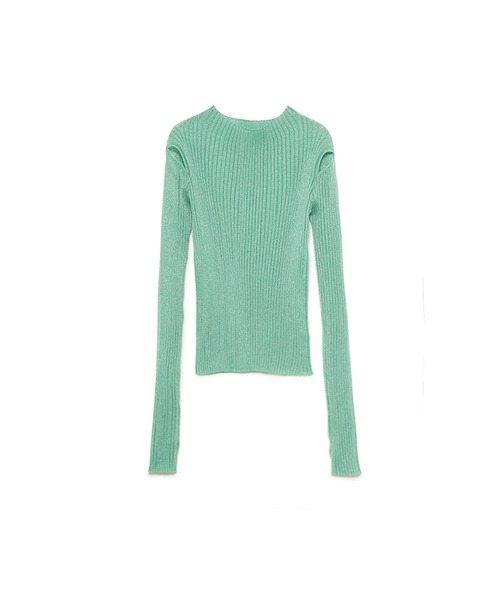 SORIN（ソリン　）の「Sheer Lame Rib Top（ニット/セーター・レディース・ミント/ブラック/シルバー・38）」の11枚目の写真
