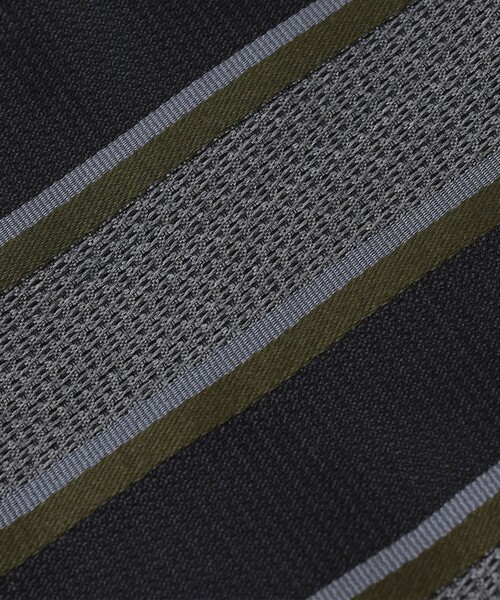 SHIPS(シップス)の「SHIPS: ヴィンテージ アーカイブ ガルゼ ストライプ ネクタイ(ネクタイ・メンズ・ダークグレー/ネイビー・1)」の5枚目の写真