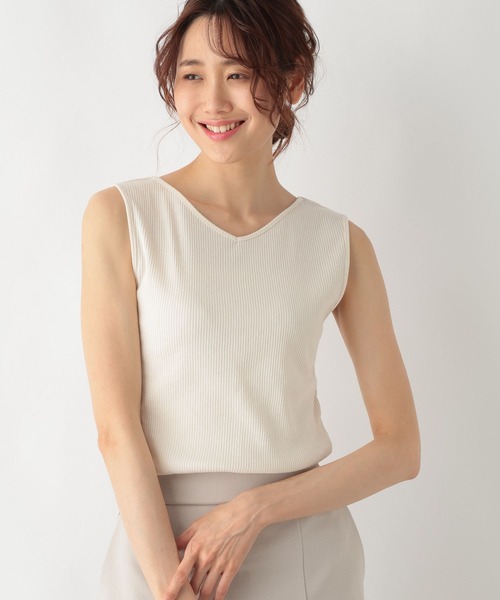 GLOBAL WORK（グローバルワーク）の「Beautee2WAYタンク/987161（タンクトップ・レディース・アイボリー/スミクロ/モカ/ブルー・LARGE/MEDIUM）」の8枚目の写真