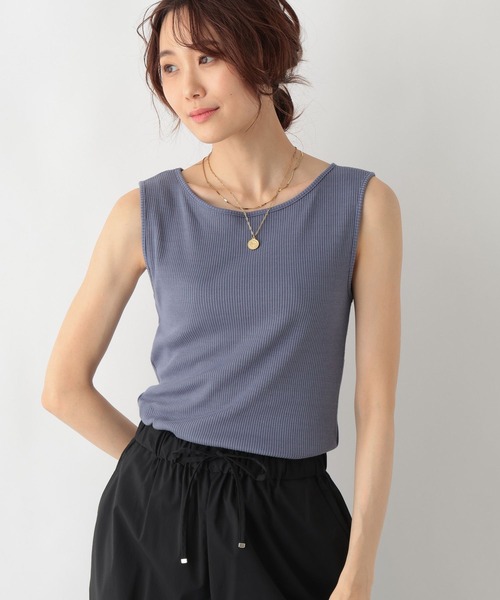 GLOBAL WORK（グローバルワーク）の「Beautee2WAYタンク/987161（タンクトップ・レディース・アイボリー/スミクロ/モカ/ブルー・LARGE/MEDIUM）」の20枚目の写真