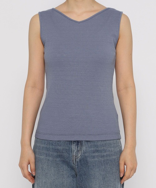 GLOBAL WORK（グローバルワーク）の「Beautee2WAYタンク/987161（タンクトップ・レディース・アイボリー/スミクロ/モカ/ブルー・LARGE/MEDIUM）」の22枚目の写真