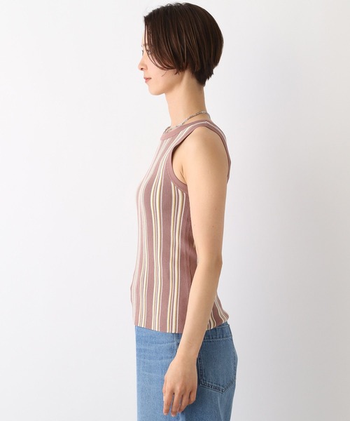 LEPSIM(レプシィム)の「14ゲージストライプタンク 102423(タンクトップ・レディース・ブラウン・FREE)」の3枚目の写真