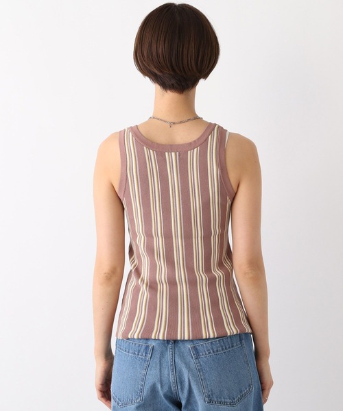 LEPSIM(レプシィム)の「14ゲージストライプタンク 102423(タンクトップ・レディース・ブラウン・FREE)」の4枚目の写真