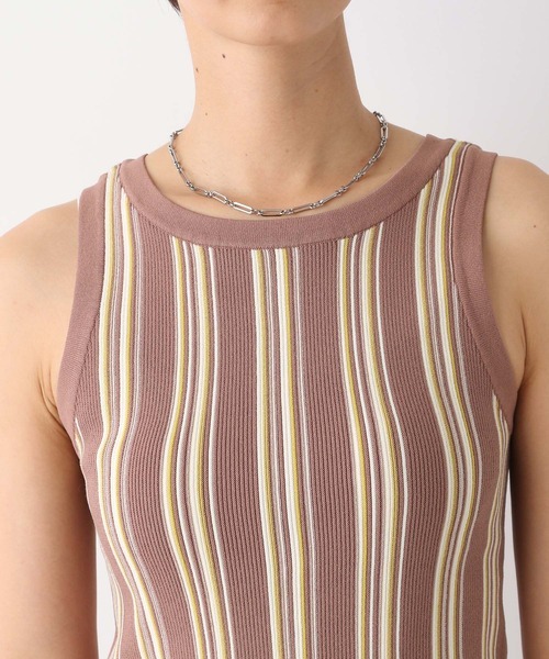 LEPSIM(レプシィム)の「14ゲージストライプタンク 102423(タンクトップ・レディース・ブラウン・FREE)」の5枚目の写真