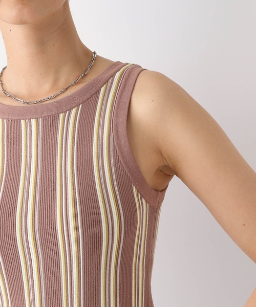 LEPSIM(レプシィム)の「14ゲージストライプタンク 102423(タンクトップ・レディース・ブラウン・FREE)」の6枚目の写真