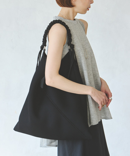 【新品】ルベルニ パラコード ハンドル メッシュ バック ブラック 黒 Le Vernis ハンドバッグ 「追加」LE VERNIS/ルベルニ パラコード