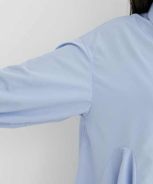 VIS（ビス）の「【洗える】美easyフレアシャツワンピース（シャツワンピース・レディース・ブラック系その他/サックスブルー/イエロー系その他・FS/FREE）」の6枚目の写真